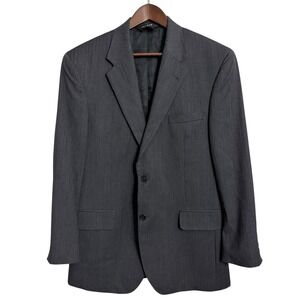 Jos A Bank blazer men's 40R gray wool 2 button classic traditional suit jacket